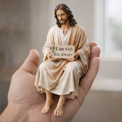 ✨Handcrafted Jesus Figurine✝️Serene Desk Companion🙏