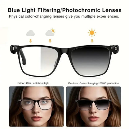 50% OFF!!🔥 AI Interpretation Smart Glasses🕶️160-Language Translation, Photochromic Lenses, AI Chat & Hands-Free Audio