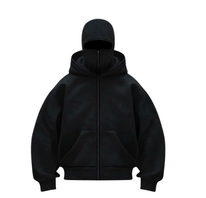 🔥Last Day 50% OFF--Balaclava Hoodie with Built In Balaclava,Anti-Social Hoodies