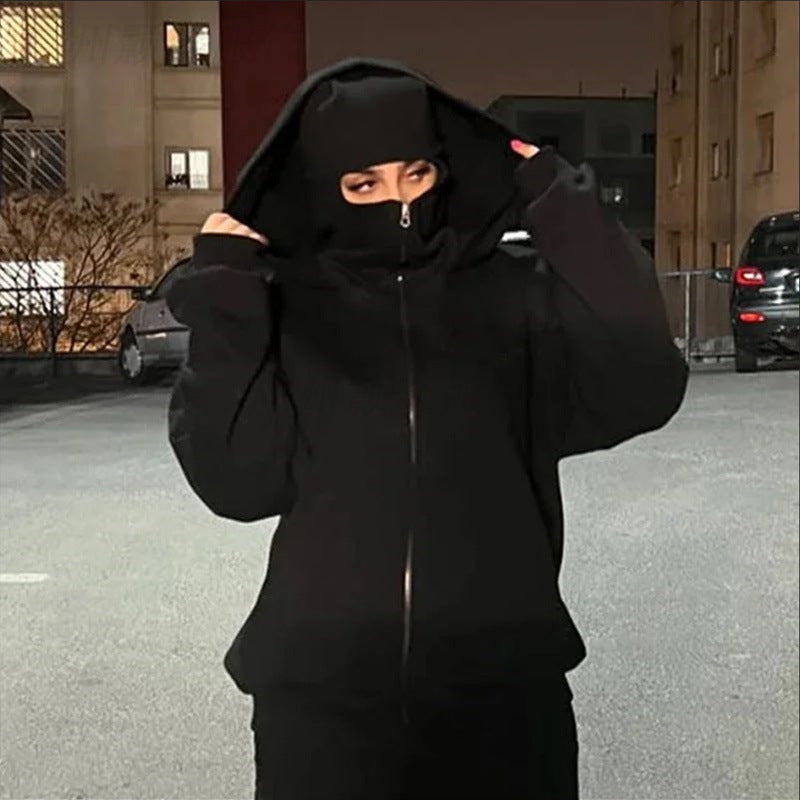🔥Last Day 50% OFF--Balaclava Hoodie with Built In Balaclava,Anti-Social Hoodies