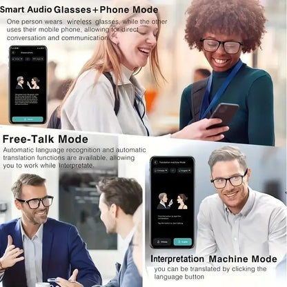 50% OFF!!🔥 AI Interpretation Smart Glasses🕶️160-Language Translation, Photochromic Lenses, AI Chat & Hands-Free Audio